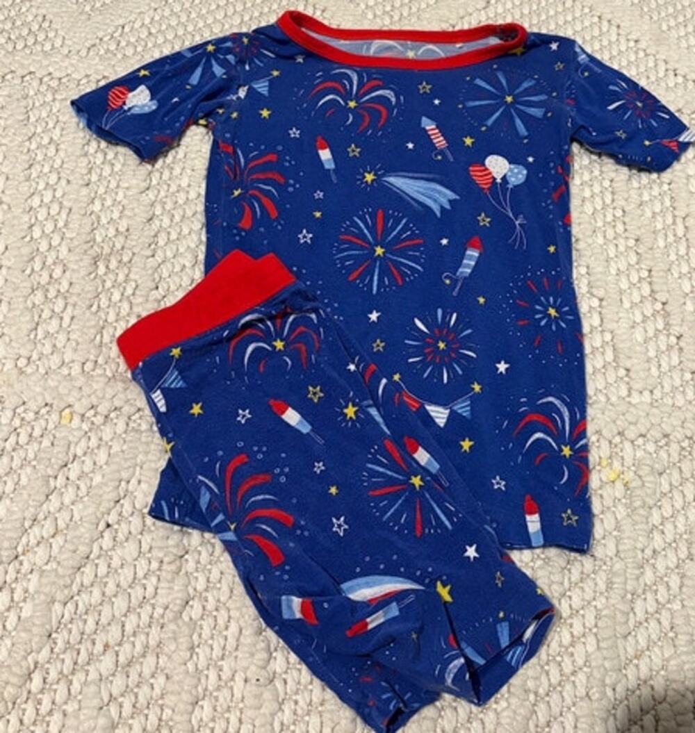 Little Sleepies Boys Patriotic Bamboo Pjs Size 5/6